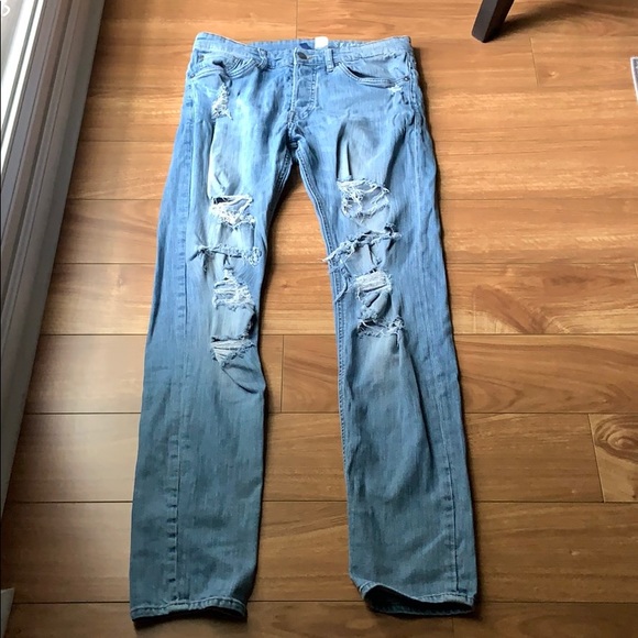 h&m light blue jeans